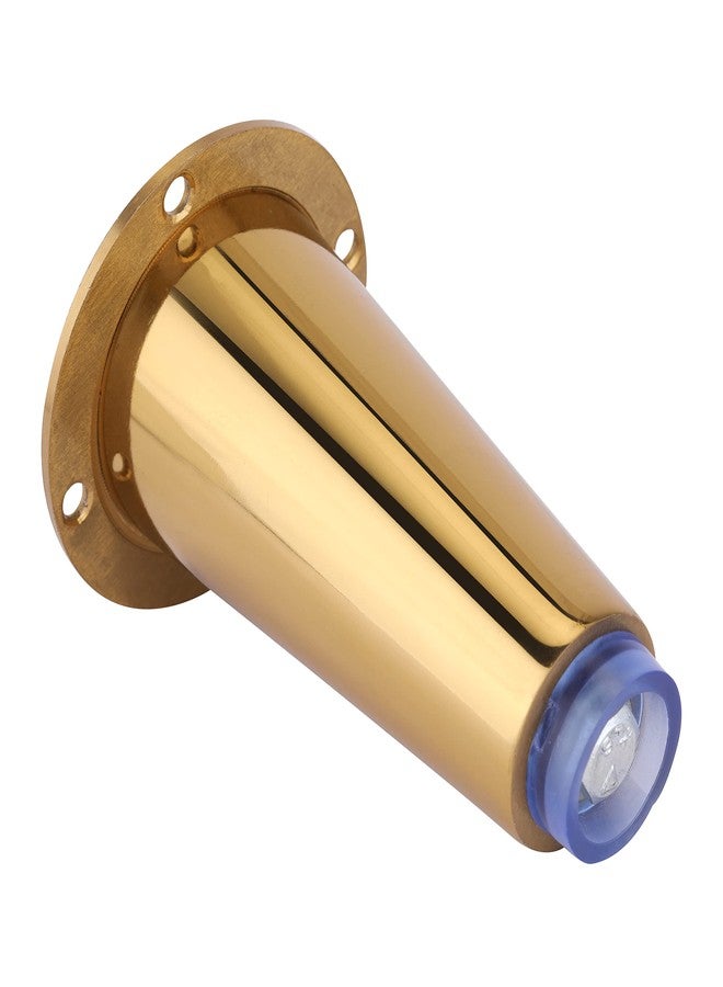 LAPO مجموعة لابو من 4 قطع من أرجل الكنب المصنوعة من الفولاذ المقاوم للصدأ شديدة التحمل مقاس 4 بوصات لتثبيت الأثاث | أرجل كنب معدنية | أرجل كنب مخروطية الشكل (طلاء ذهبي) عبوة من 4 قطع - Image 3